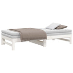 ZNTS Pull-out Day Bed without Mattress White 2x cm 823415