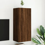 ZNTS TV Wall Cabinet Brown Oak 40.5x30x90 cm Engineered Wood 836930