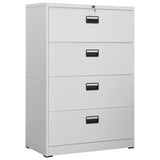 ZNTS Filing Cabinet Light Grey 90x46x134 cm Steel 336295