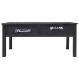 ZNTS Coffee Table Black 100x50x45 cm Wood 284141