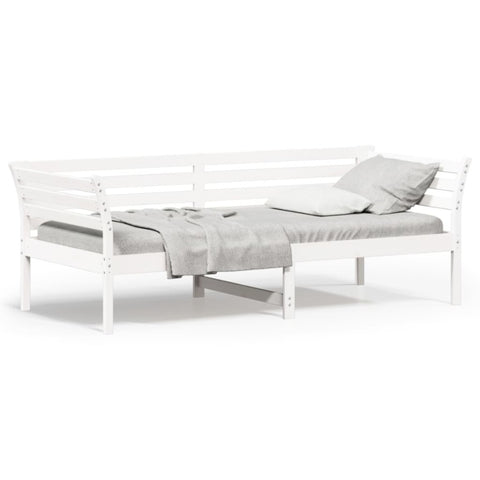 ZNTS Day Bed without Mattress White 90x200 cm Solid Wood Pine 842871