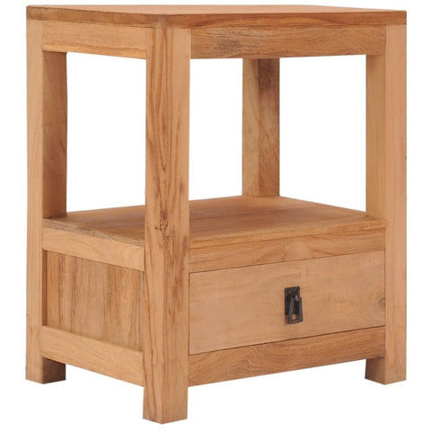 ZNTS bedside Cabinet 40x30x50 cm Solid Teak Wood 287228