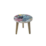 ZNTS Round Lamp Table Protea Print - Small Resin Top VOY66B