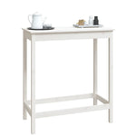 ZNTS Bar Table White 100x50x110 cm Solid Wood Pine 833266