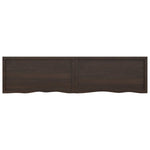 ZNTS Wall Shelf Dark Brown 200x50x cm Treated Solid Wood Oak 363848