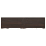 ZNTS Wall Shelf Dark Brown 200x50x cm Treated Solid Wood Oak 363848