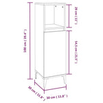 ZNTS 3 Piece Bathroom Cabinet Set Concrete Grey Engineered Wood 3185547