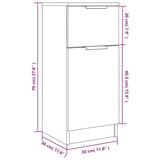 ZNTS Sideboards 2 pcs Concrete Grey 30x30x70 cm Engineered Wood 811124