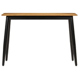 ZNTS Dining Table 112x52x76 cm Solid Wood Mango and Iron 356978