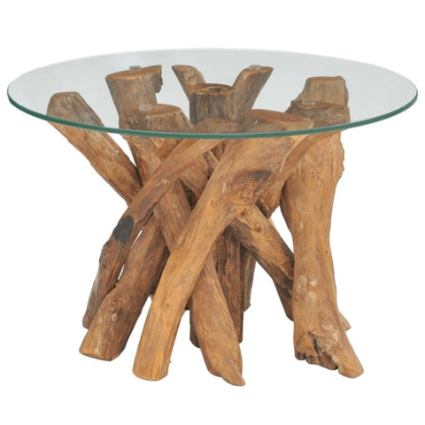 ZNTS Coffee Table Solid Teak Driftwood 60 cm 243473