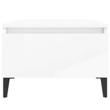 ZNTS Side Tables 2 pcs High Gloss White 50x46x35 cm Engineered Wood 819521