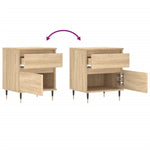 ZNTS Bedside Cabinets 2 pcs Sonoma Oak 40x35x50 cm Engineered Wood 830659