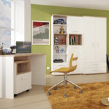 4Kids 1 Door Desk Mobile in Light Oak and white High Gloss 4058539