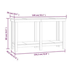 ZNTS Work Bench 140x50x80 cm Solid Wood Pine 822506