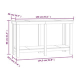 ZNTS Work Bench 140x50x80 cm Solid Wood Pine 822506