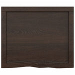 ZNTS Wall Shelf Dark Brown 60x50x cm Treated Solid Wood Oak 363772