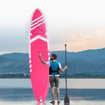 ZNTS Inflatable Paddle Boards Stand Up 10.5'x30 x6 ISUP Surf Control Non-Slip Deck Standing Boat Pink 67609408