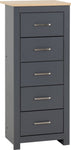 ZNTS Portland 5 Drawer Narrow Chest 100-102-182