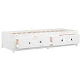 ZNTS Day Bed without Mattress White 90x200 cm Solid Wood Pine 821590