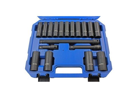 US Pro 18 Pc 1/2" Dr Deep Impact Socket & Extension Set USP3428