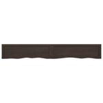 ZNTS Wall Shelf Dark Brown 200x30x cm Treated Solid Wood Oak 363844