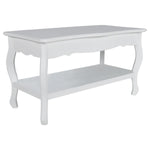 ZNTS Coffee Table 2 Tiers MDF White 60629