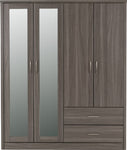 ZNTS Lisbon 4 Door Wardrobe 100-101-123