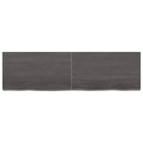 ZNTS Wall Shelf Dark Brown 140x40x cm Treated Solid Wood Oak 363822