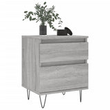 ZNTS Bedside Cabinets 2 pcs Grey Sonoma 40x35x50 cm Engineered Wood 830681