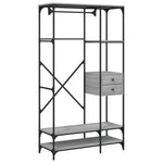 ZNTS Wardrobe with Drawers Grey Sonoma 100x40x180 cm Engineered Wood 838951