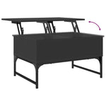 ZNTS Coffee Table Black 70x50x40 cm Engineered Wood and Metal 845371