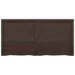 ZNTS Wall Shelf Dark Brown 120x60x cm Treated Solid Wood Oak 363819