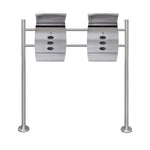 ZNTS Double Mailbox on Stand Stainless Steel 271747