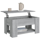 ZNTS Coffee Table Grey Sonoma 79x49x41 cm Engineered Wood 819276