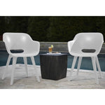 ZNTS Keter Outdoor Chairs Akola 2 pcs White 422806