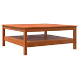 ZNTS Coffee Table Wax Brown 100x100x40 cm Solid Wood Pine 844470