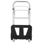 ZNTS Iron 150kg Portable Folding Collapsible Aluminum Cart Dolly Push Truck Trolley Silver 41379387