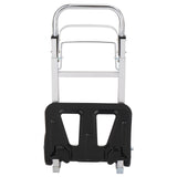 ZNTS Iron 150kg Portable Folding Collapsible Aluminum Cart Dolly Push Truck Trolley Silver 41379387