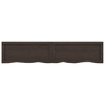 ZNTS Wall Shelf Dark Brown 140x30x cm Treated Solid Wood Oak 363821