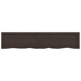 ZNTS Wall Shelf Dark Brown 140x30x cm Treated Solid Wood Oak 363821