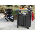 ZNTS Keter Multifunctional Outdoor Table for BBQ Unity Classic Woodlook 422816