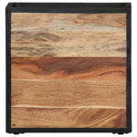 ZNTS Wall-mounted Bedside Cabinet 35x35x20 cm Solid Wood Acacia 372751