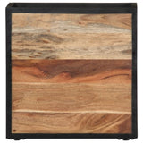 ZNTS Wall-mounted Bedside Cabinet 35x35x20 cm Solid Wood Acacia 372751