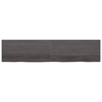 ZNTS Wall Shelf Dark Brown 220x50x cm Treated Solid Wood Oak 363857