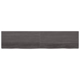 ZNTS Wall Shelf Dark Brown 220x50x cm Treated Solid Wood Oak 363857