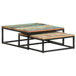 ZNTS Nesting Coffee Tables 2 pcs Solid Reclaimed Wood 320390