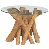 ZNTS Coffee Table Solid Teak Driftwood 60 cm 243473