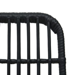 ZNTS 3 Piece Bistro Set Poly Rattan Black 48585