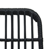 ZNTS 3 Piece Bistro Set Poly Rattan Black 48585