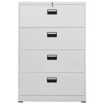 ZNTS Filing Cabinet Light Grey 90x46x134 cm Steel 336295